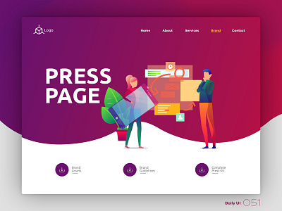 Daily UI #051 051 brand dailyui presskit presspage