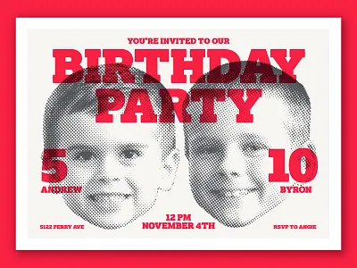 Birthday party! birthday bitmap design invitation transparency