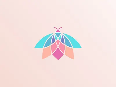 Geometric Colorful Firefly Logo Icon animal animal art beautiful brand business colorful concept firefly fly for sale geometric icon idea illustration logo purchase ready vector