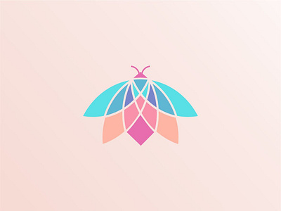 Geometric Colorful Firefly Logo Icon animal animal art beautiful brand business colorful concept firefly fly for sale geometric icon idea illustration logo purchase ready vector