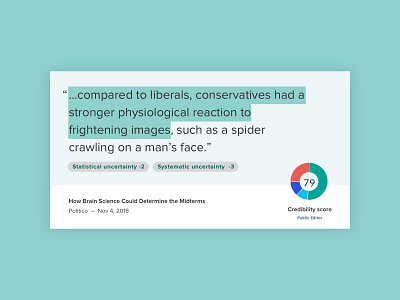 Public Editor - quote from Politico 2 card data viz election day midterms news pie chart quote score tags