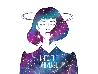 Magic beauty INTO THE UNIVERSE. iPad Pro + Procreate art cartoon cartoon character cg character character design concept cute design fantasy girl illustration ios ipad pro modern portrait procreate ui universe ux