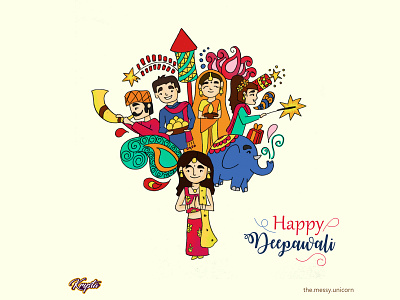 Happy diwali adobe cute art deepawali design design art designer digital diwali doodle doodleaday doodleart flatart flatillustration graphicart happy diwali illustration photoshop vectorart vectorartwork vectordesign