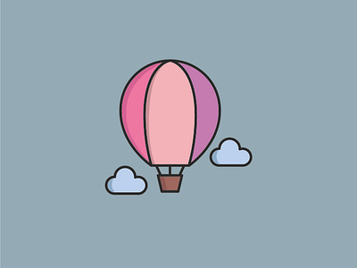 Hot-air balloon air air brush artworks baloon baloons cloud dayoff drawing feelings fly freedom highlights hot hot air balloon hot air balloons illustration instagram light blue pink sky