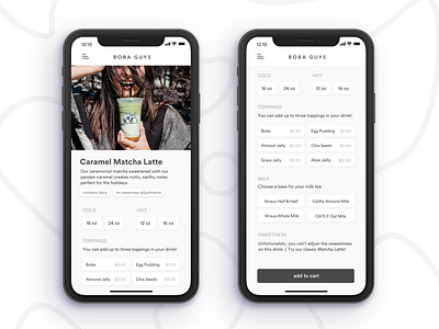 Boba Guys App Concept -- Part 3 boba boba app boba guys coffee coffee app food service ios milk tea mobile ordering mobile pos mobile ux postmates product design uiux