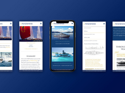 Pendennis Mobile Screens luxury luxury design mobile responsive ui ux web