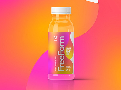 Freeform Super Juices | Made By Adobe adobe concept freeform gradient illustrator juice packaging packagingdesign