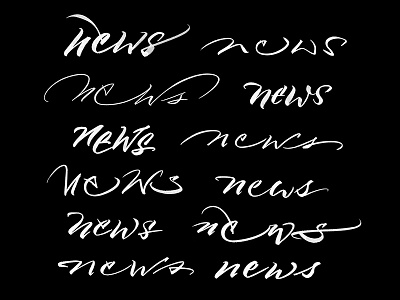 News Brush Black brushpen calligraphy custom lettering handlettering lettering practice sketch