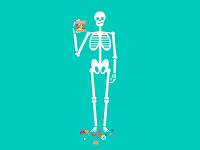 Skeleton character halloween halloween design illustration skeleton vector