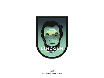 Daily Logo Challenge Day 20! - National Park Logo badge badgelogo dailylogo dailylogochallenge face lincoln logoconcept logodesign logodesigner logoidea logoinspiration logomark logotype mountain nationalpark pine tree