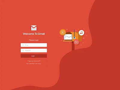 gmail redesign concept login page design gmail mail trend ui