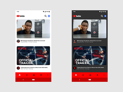 YouTube Android Concept android app app concept branding concept design google google design illustration material material design redesign ui ux