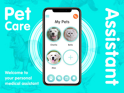 PetCare App 2018 adobe animal care app apps application behance development inspiration ios medical medicine pets photoshop programming prototype research sketch template ui ux veterinary