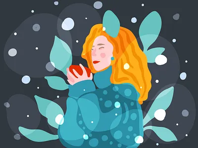 Winter tea design illustration tea vector winter