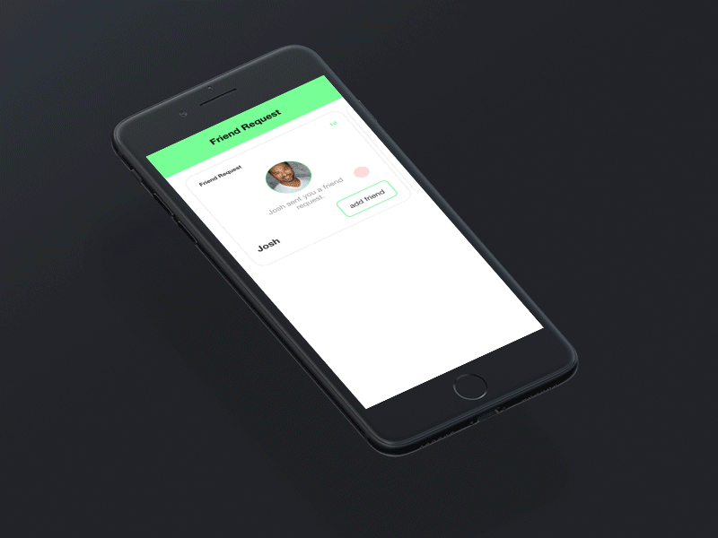 Friend Requests after effects animation app ios iphone ui