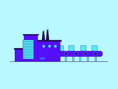 Manufacturing Line Illustration adobe illustrator creative design design illustrator designing factories factory graphic design illustration manufacture manufacturing