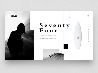 STAB x ITD design landing product design surf typography ui ux web