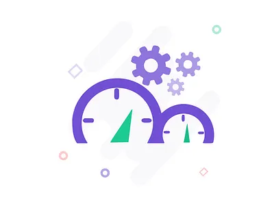 Speeder config design icon illustration speed speed test speeder