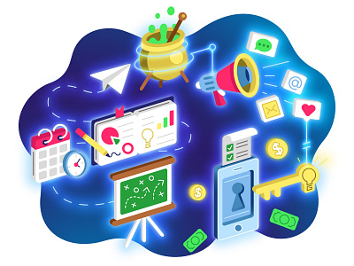 Marketing Strategy Consistency consulting icon illustration isometria isometric isometric design isometric illustration marketing marketplace schedule strategy