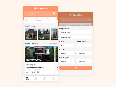 Rumahku App android mobile app design ui ui design