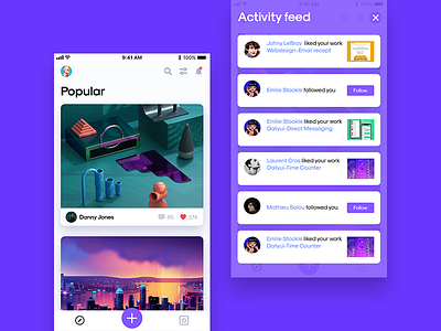 #Daily UI 047-Activity Feed 047 activity feed app dailyui dailyui 047 notifications ui