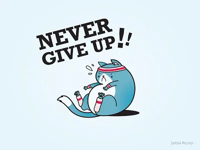 Workout cat cat cute cute animals cute cat funny illustrator illustrator art kitty motivational vector art workout workouts