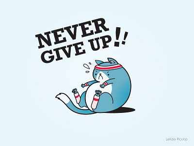 Workout cat cat cute cute animals cute cat funny illustrator illustrator art kitty motivational vector art workout workouts