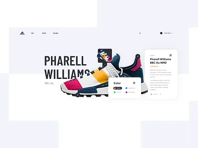 Adidas Redesign Concept adidas branding clean concept design landing page redesign shoe ui uplabs ux web webdesign website