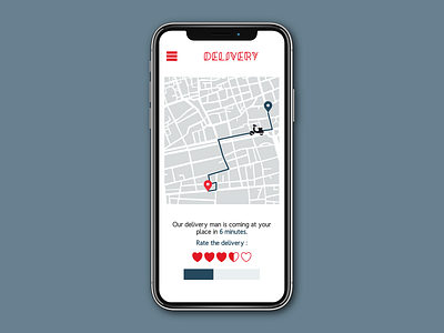 Daily UI 020 : Location tracker 020 app blue dailyui design location app location tracker pure red simple soft