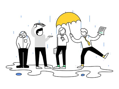 Insurance has got you covered brand cover design illustration insurance