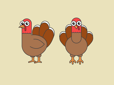 Turkey time bird character illustrator thanksgiving turkey