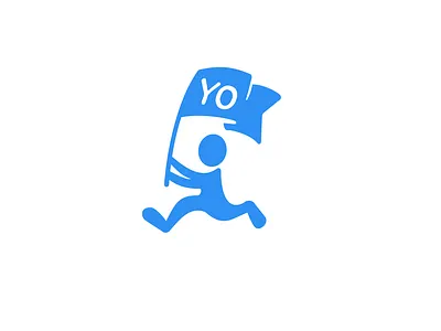 Flag Bearer - Messenger App app brand identity branding character flag icon illustration logo mascot run running yo