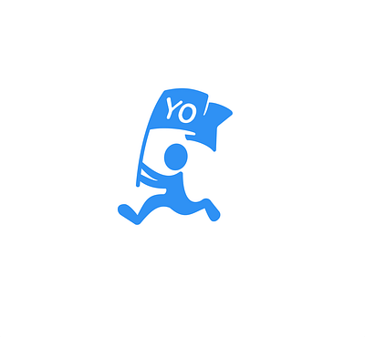 Flag Bearer - Messenger App app brand identity branding character flag icon illustration logo mascot run running yo