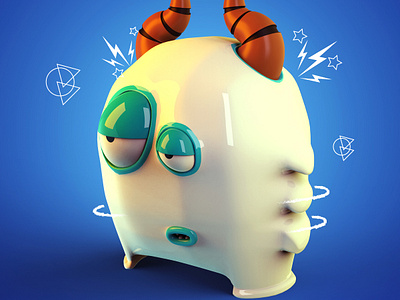 Sleepy Monster 3d art 3d artist 3dcharacter 3dmodel c4d c4dart character character design digital 3d illustration motion render sculpt