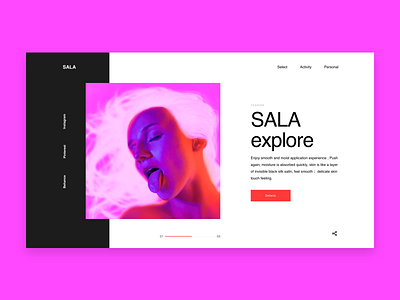 SALA/Fashion Web artist color design discover fashion photo pink product style theme ui ux