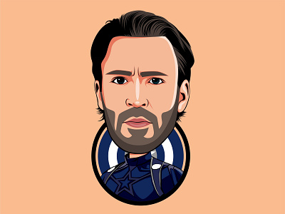 Steve Rogers avengers captenamerica caricature cartoon cartoon character civilwar profile cover profile design profile image simple unique