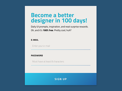 Daily UI #001 – Sign Up 001 css daily ui dailyui ui