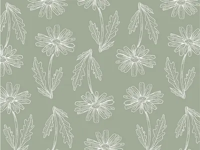 Gerbera Floral Pattern floral design flower illustration illustration pattern surface pattern surface pattern design