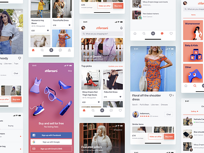 Mercari UK app ios mercari mobile sketch visual design