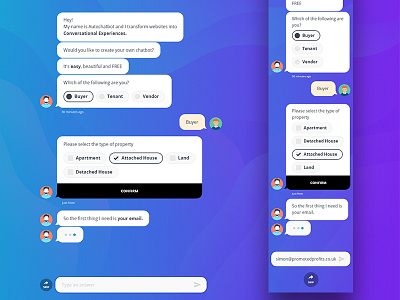 Chat Bot UI Design chat bot ui design flat flat design responsive