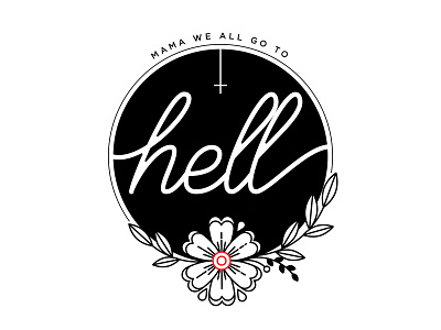 Mama. blackwork design flowers hell illustration linework lyrics mcr my chemical romance tattoo