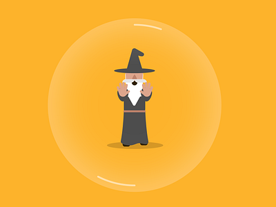 053 / 365 Wizard bubble character character concept character design forcefield gandalf illustration illustration365 illustrator magic wizard