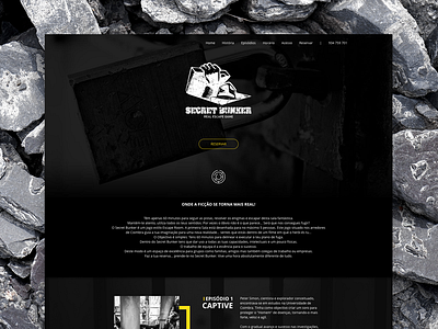 Secret Bunker Escape Room app brand branding design escape room landing page logo logo design website