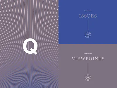 Q Conference style icons pattern typography vector
