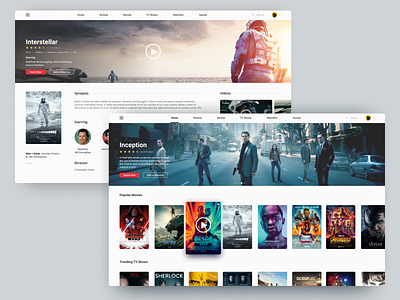 Movie App Concept app concept daily ui design figma flat movie semiflat streaming tv tv series ui ux web