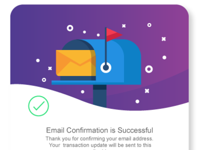 Email confirmation design illustration ui vector