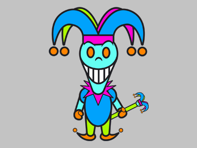 Joker graphic design illustration