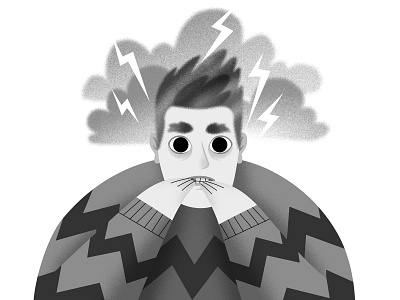 National Stress Awareness Day animation character characterdesign doodle emotions illustration illustrator mentalhealth monochrome nationalstressawarenessday spotillustration stress