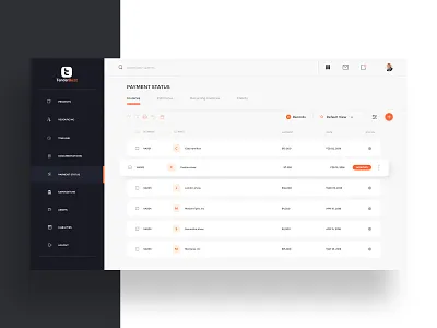 DashBoard (Tenderbuzz) account analytics. calendar chart dashboard graph income management payment profile sales settings task ui user ux web app