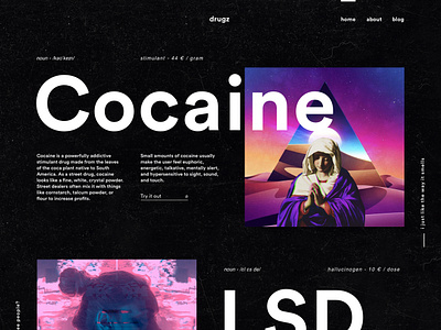 drugz.club Interface animation branding design dribbble typography ui web